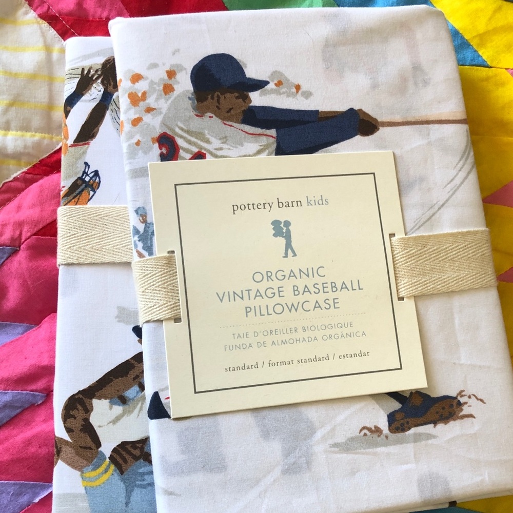 Pottery Barn Kids Vintage Baseball Pillowcases 2